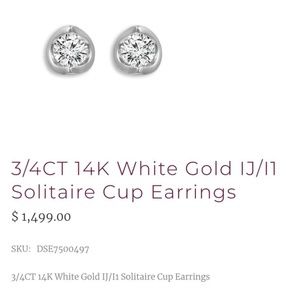 3/4 princess earrings